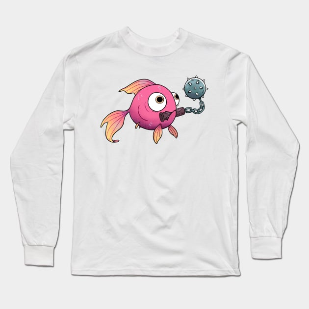 Smol and Angry Fish Long Sleeve T-Shirt by heyouwitheface